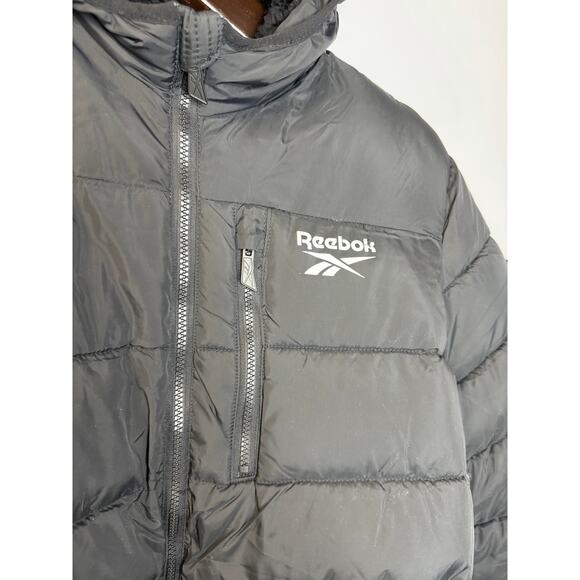 NWOT Reebok Mens Wind Water Resistant Insulated Puffer Jackets Black Sz XL - Picture 10 of 16